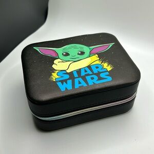 Star Wars The Mandalorian The Child Faux Leather Travel Jewelry Box EUC